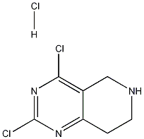 2,4-二氯-5,6,7,8-四氢吡啶并[4,3-D]嘧啶盐酸盐, 1208901-69-2, 结构式