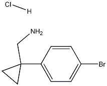 (1-(4-bromophenyl)cyclopropyl)methanamine hydrochloride Structure