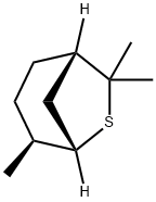 (1S,4S,5S)-4,7,7-トリメチル-6-チアビシクロ[3.2.1]オクタン 化学構造式