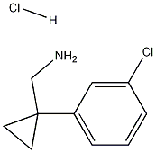 (1-(3-chlorophenyl)cyclopropyl)methanamine hydrochloride Structure