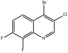 4-Bromo-3-chloro-7,8-difluoroquinoline Structure