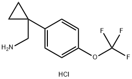 (1-(4-(trifluoromethoxy)phenyl)cyclopropyl)methanamine hydrochloride Structure