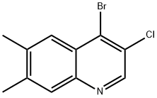 4-Bromo-3-chloro-6,7-dimethylquinoline Structure