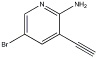 5-ブロモ-3-エチニルピリジン-2-イルアミン 化学構造式