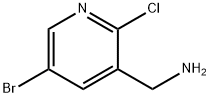(5-Bromo-2-chloropyridin-3-yl)methanamine 化学構造式