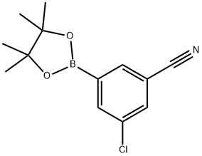 3-chloro-5-(4,4,5,5-tetramethyl-1,3,2-dioxaborolan-2-yl)benzonitrile Struktur