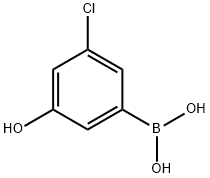 3-CHLORO-5-HYDROXYPHENYLBORONIC ACID, 1214900-52-3, 结构式
