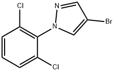 4-ブロモ-1-(2,6-ジクロロフェニル)-1H-ピラゾール 化学構造式