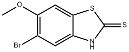 5-ブロモ-2-メルカプト-6-メトキシベンゾチアゾール 化学構造式