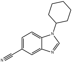 1-Cyclohexyl-1H-benzo[d]imidazole-5-carbonitrile Structure