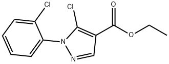 5-Chloro-1-(2-chloro-phenyl)-1H-pyrazole-4-carboxylic acid ethyl ester Struktur
