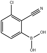 3-Chloro-2-cyanophenylboronic acid 化学構造式