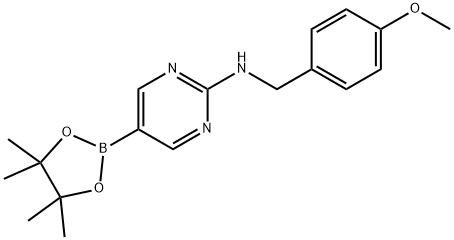 N-(4-Methoxybenzyl)-5-(4,4,5,5-tetramethyl-1,3,2-dioxaborolan-2-yl)pyrimidin-2-amine Structure