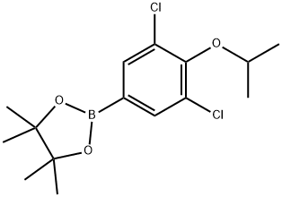 3,5-DICHLORO-4-ISOPROPOXYPHENYLBORONIC ACID, PINACOL ESTER, 1218790-28-3, 结构式