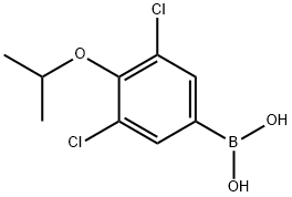 3,5-ジクロロ-4-イソプロポキシフェニルボロン酸 化学構造式