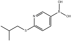 6-(Isobutylthio)pyridine-3-boronic acid Structure