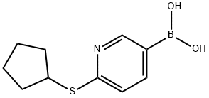 2-(CYCLOPENTYLTHIO)PYRIDINE-5-BORONIC ACID, 1218790-70-5, 结构式