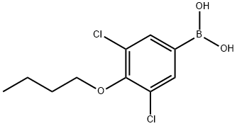 4-BUTOXY-3,5-DICHLOROPHENYLBORONIC ACID, 1218790-72-7, 结构式