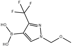 1-(甲氧甲基)-3-(三氟甲基)吡唑-4-硼酸, 1218790-73-8, 结构式