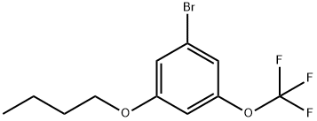 1-ブロモ-3-ブトキシ-5-トリフルオロメトキシベンゼン 化学構造式