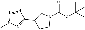 tert-butyl 3-(2-methyl-2H-tetrazol-5-yl)pyrrolidine-1-carboxylate Struktur