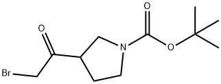 tert-butyl 3-(2-bromoacetyl)pyrrolidine-1-carboxylate Struktur