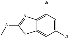 4-ブロモ-6-クロロ-2-(メチルチオ)ベンゾ[D]チアゾール 化学構造式