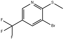 3-BROMO-2-(METHYLTHIO)-5-(TRIFLUOROMETHYL)PYRIDINE, 1226808-64-5, 结构式