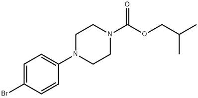 4-(4-ブロモフェニル)ピペラジン-1-カルボン酸イソブチル 化学構造式