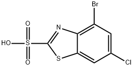 4-Bromo-6-chlorobenzo[d]thiazole-2-sulfonic acid Struktur