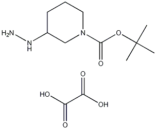 tert-butyl 3-hydrazinylpiperidine-1-carboxylate oxalate Struktur