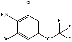 2-Bromo-6-chloro-4-(trifluoromethoxy)aniline Structure