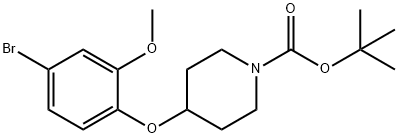 4-(4-溴-2-甲氧基苯氧基)哌啶-1-羧酸叔丁酯, 1228957-01-4, 结构式