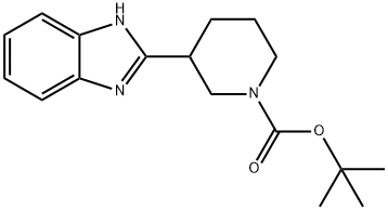 tert-Butyl 3-(1H-benzo[d]imidazol-2-yl)piperidine-1-carboxylate, 1229000-10-5, 结构式