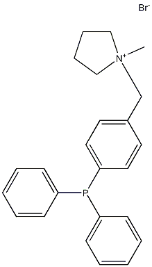1-Methyl-1-[4-(diphenylphosphino)benzyl]pyrrolidinium Bromide Structure