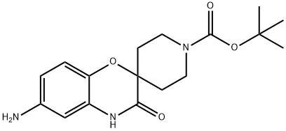 Tert-butyl 6-amino-3-oxo-3,4-dihydrospiro[benzo[b][1,4]oxazine-2,4'-piperidine]-1'-carboxylate Structure