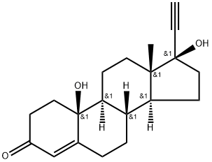 19-Nortestosterone, 17-ethynyl-10-hydroxy- Structure