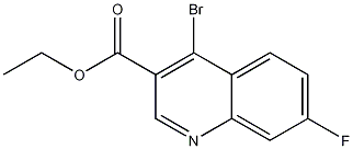 4-Bromo-7-fluoroquinoline-3-carboxylic acid ethyl ester Structure