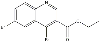 4,6-Dibromoquinoline-3-carboxylic acid ethyl ester Structure