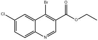 4-Bromo-6-chloroquinoline-3-carboxylic acid ethyl ester Structure