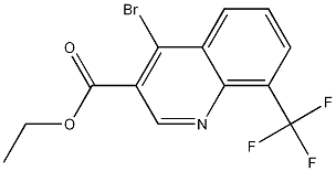 4-Bromo-8-(trifluoromethyl)quinoline-3-carboxylic acid ethyl ester Structure