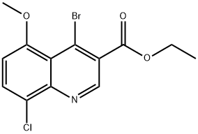4-Bromo-8-chloro-5-methoxyquinoline-3-carboxylic acid ethyl ester Structure