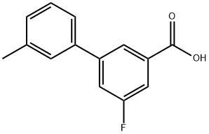 5-Fluoro-3'-methylbiphenyl-3-carboxylic acid Struktur