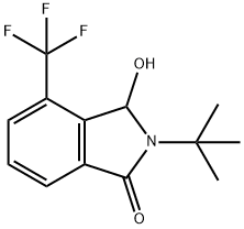 2-t-Butyl-3-hydroxy-4-trifluoromethylisoindolin-1-one Struktur