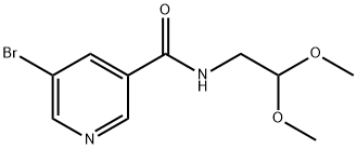 5-bromo-N-(2,2-dimethoxyethyl)nicotinamide Structure
