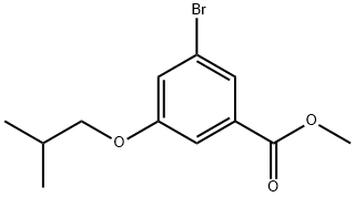 3-ブロモ-5-イソブトキシ安息香酸メチル 化学構造式