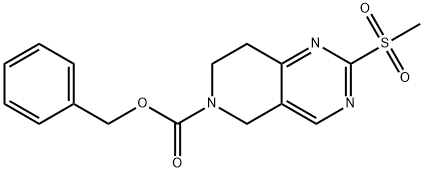2-(甲基磺酰基)-7,8-二氢吡啶并[4,3-D]嘧啶-6(5H)-羧酸苄酯, 1255574-50-5, 结构式