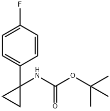 tert-Butyl 1-(4-fluorophenyl)cyclopropylcarbamate Struktur