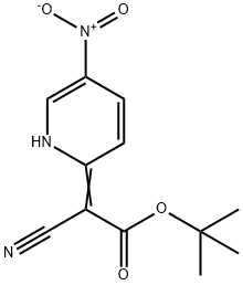2-氰基-2-(5-硝基吡啶-2(1H)-亚基)乙酸叔丁酯, 1255574-90-3, 结构式