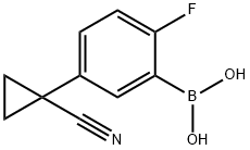 5-(1-氰基环丙基)-2-氟苯硼酸, 1256345-50-2, 结构式